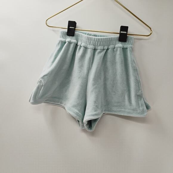 Frankies Bikinis Coco Terry cloth towel Shorts in Blue Women’s Size Medium - Picture 6 of 15